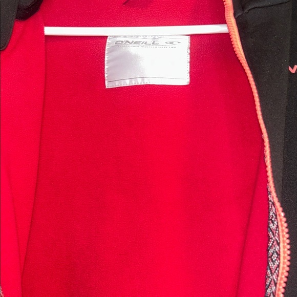 O'Neill Black Jacket with Coral Details - Picture 12 of 13